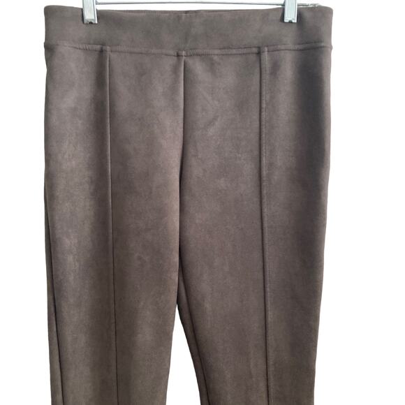Andrew Marc Pants Womens Small Faux Suede Gray - Picture 3 of 11